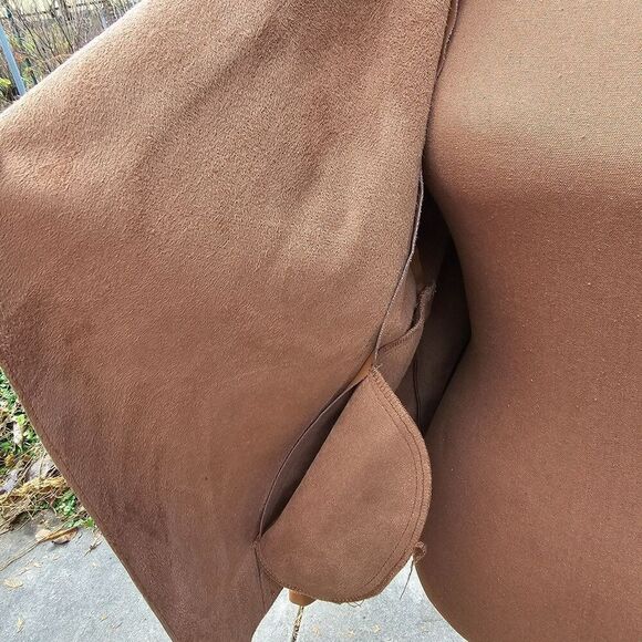 Bagatelle Brown Faux Leather Jacket For Women, Size L, Pre-owned - Picture 7 of 9